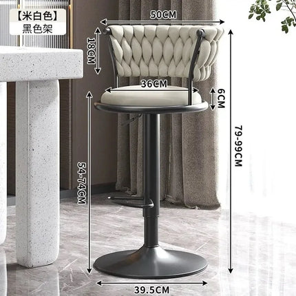 Bar Chair Nordic Tall Counter Furniture Gold Velvet Back Luxury Kitchen Leather Modern High Stool Bar Chairs كراسي بار Stool by zapcart