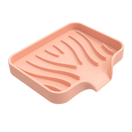 Silicone Soap Dish for Bathroom Self Draining Soap Bar Holder Kitchen Sink Soap Dish Sponge Drain Pad Countertop Soap Dispenser by zapcart