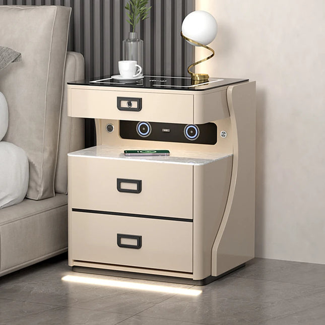 New Designer Robot Shaped Bedside Table High Quality Smart Nightstand With Safe Multifunctional Luxurious Wooden Bedside Table by zapcart