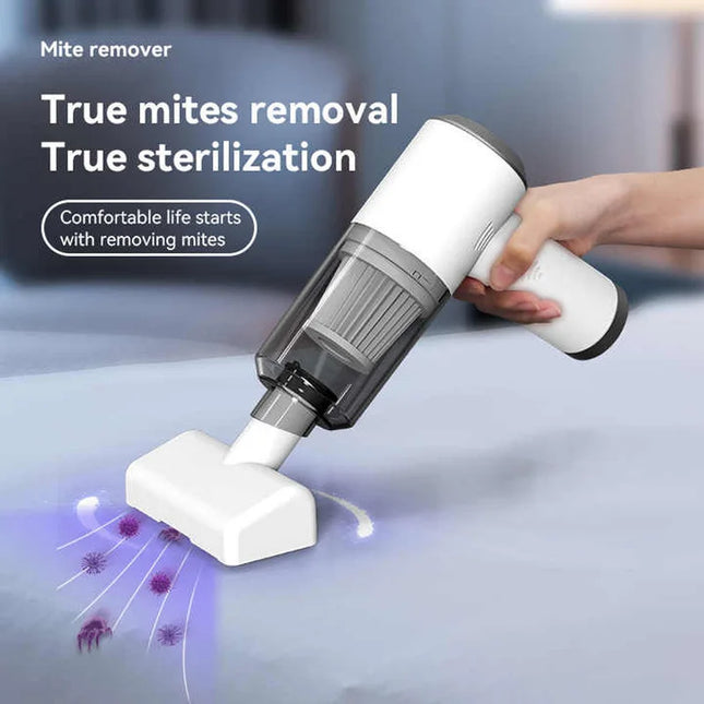 Dust Cleaner Bed Mite Removal Instrument Handheld UV Mattress Vacuum Cleaner Wireless Cleaning Machine for Pillows Sheets Brush by zapcart