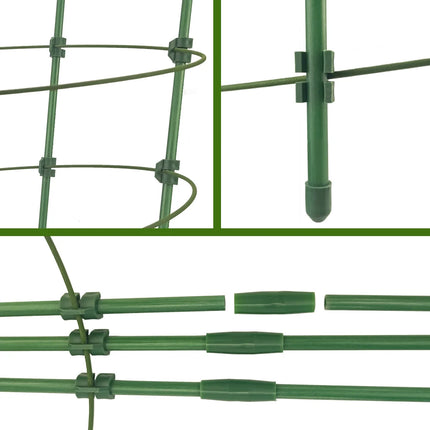 90cm Adjustable Tomato Cage 36 inches Plant Support Cages Cucumber Trellis for Climbing Plants 4 Adjustable Rings and Plant Clip by zapcart