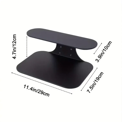 1pc Black Wall-Installed Floating Nightstand 2-Tier Shelf for Bedroom Decor by zapcart