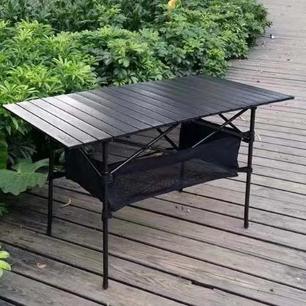Outdoor Folding Long Table Portable Storage Universal Camping Space Saving Desk Easy To Install with Net Sturdy and Stable Table by zapcart