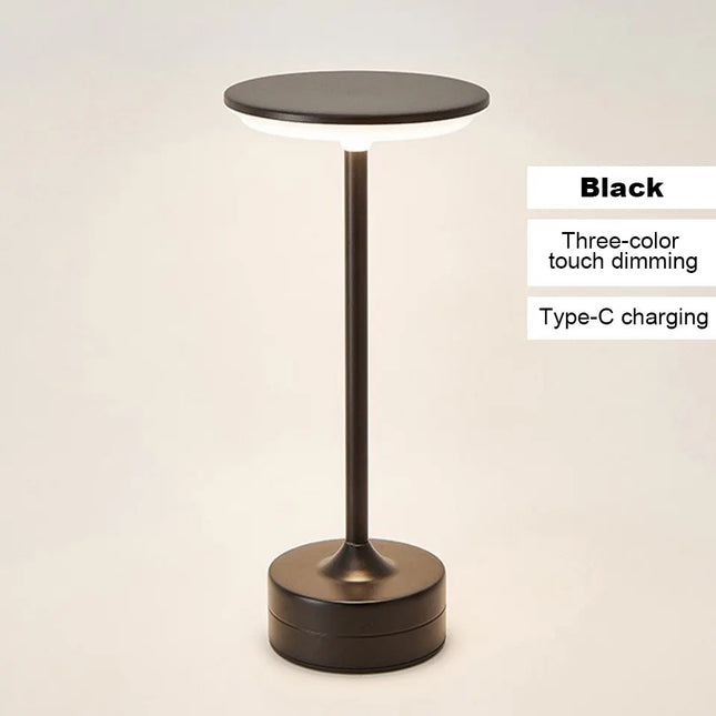 LED Table Lamp Touch Sensor Night Light USB Rechargeable Portable Bedroom Night Light Wireless Reading Lamp Restaurant Hotel Bar by zapcart