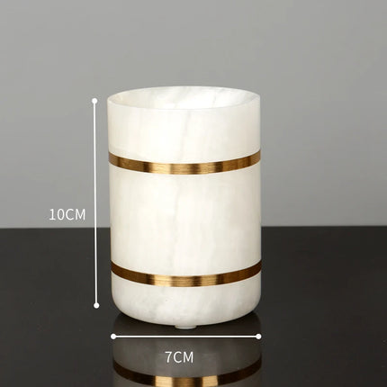 White Onyx Natural Marble Bathroom Accessories Set Gold Luxury Soap Dispenser Soap Dish Tray Toothbrush Holder Bathroom Set by zapcart