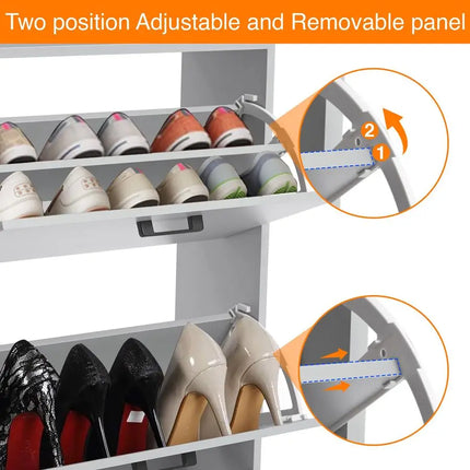 Storage Cabinet for Hallway Shoe Storage Organiser with 3 Drawer Shoe Rack 3 Tier Storage Cabinet Freestanding Footwear Stand f by zapcart