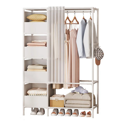 Small Wardrobe Clothes Closet Easy Assembly Storage Cabinet Sturdy Space Saving Apartment Rental Household Armarios De Ropa by zapcart