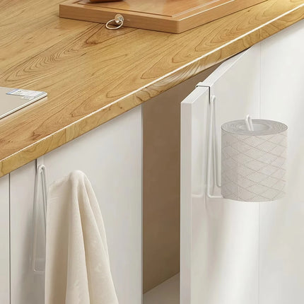 Toilet Paper Holder - Easy Install Wall Mount Bathroom Tissue Roll Hanger with Painted Finish Space Saving No-Drill Design - Ali by zapcart