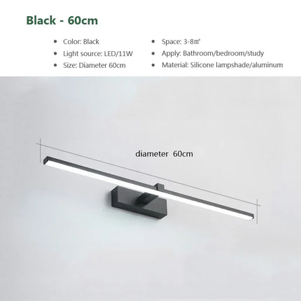 Modern LED Wall Light Bathroom Hardwares Wall Lamp Three Colors Lights Aluminum Led Bathroom Bath Mirror Line Lamp Make Up light by zapcart