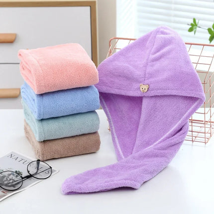 Dry Hair Cap Sports Towel Fiber Super Fine Adult Bath Towel Towels Bathroom Soft Turban for Hair Drying Miss Serviettes Face Wet by zapcart