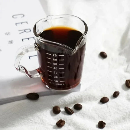 70/150ML Measuring Glass Cup with Double-end Espresso Milk Latte Jug Coffee Measure Mug Kitchen Drinkware for Cafe Shop Home-use by zapcart