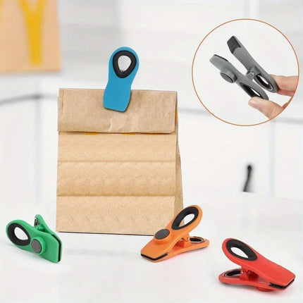 2/4/6Pcs Magnetic Reusable Bag Clips Food Storage Sealing Clips For Kitchen by zapcart