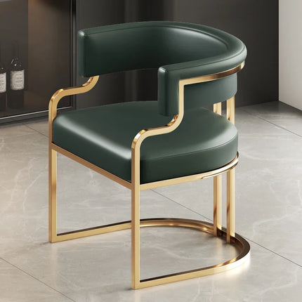 Designer Dining Chairs Beige Gold Legs Waiting Fashion Sofa Chairs Luxury Adults Floor Protector Sillas Indoor Supplies by zapcart