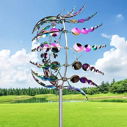 Metal Windmill Creative Courtyard Garden Lawn Decoration Wind Collector Magical Kinetic Energy Metal Windmill Rotator by zapcart