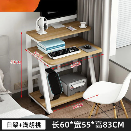 Mini Computer Desk Modern Minimalist Desktop Small Household Simple Movable Double-layer Study Gaming Laptop Stand Desk by zapcart