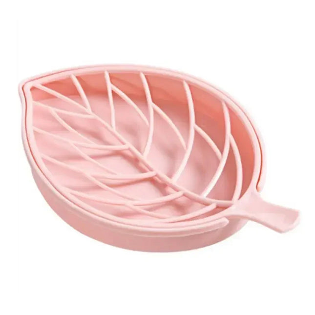3 Colors Leaf Shape Soap Holder Non Slip Soap Box Toilet Shower Tray Draining Rack Bathroom Gadgets Soap Dish Tray Holder by zapcart