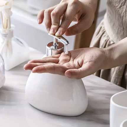 4/5 Pcs Modern Ceramic Bathroom Accessory Set with Pump Dispenser Tumbler Toothbrush Holder and Soap Dish Bathroom Supplies by zapcart