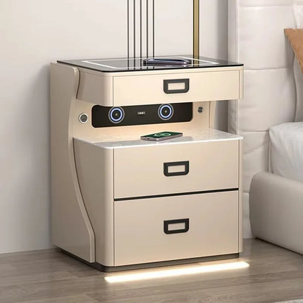 New Designer Robot Shaped Bedside Table High Quality Smart Nightstand With Safe Multifunctional Luxurious Wooden Bedside Table by zapcart