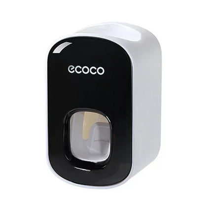 Wall Mounted Bathroom Automatic Toothpaste Dispenser Punch-Free No Nail Squeezer Toothbrush Oral Care Product Storage Tool by zapcart
