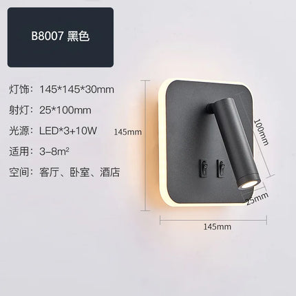 LED Wall Mounted Reading Light with Switch And USB Port Rotatable Bedside Wall Lamp Wall Sconce Spotlight for Bedroom by zapcart