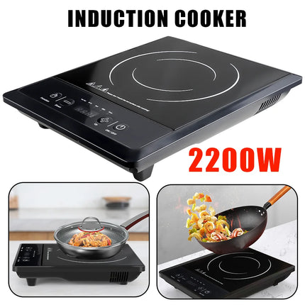 2200W Electric Induction Hob Portable Single Cooker Hot Plate Hobs Cooking Stove by zapcart