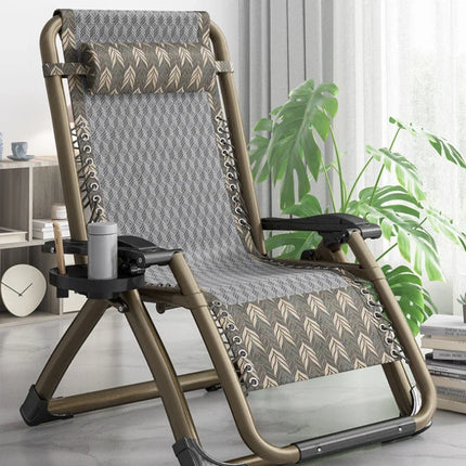 Relaxing Folding Adjustable Backrest Recliner - Patio Nap Furniture Elderly Cooling Rattan Design Outdoor Senior Rest Chair by zapcart