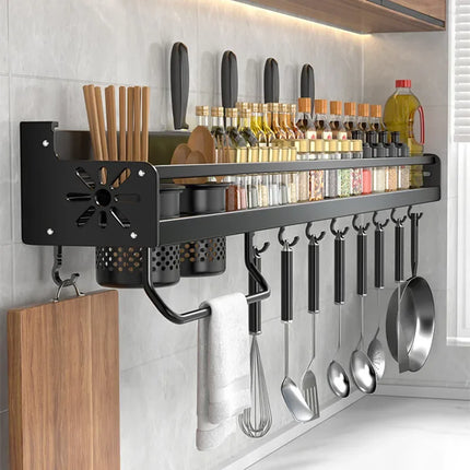 Kitchen Spice Storage Knives Holder Knife Stand Spice Rack Organizer Knives Holder Spoon and Chopsticks Rest Hanging Organizers by zapcart