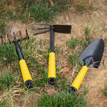 Deli Gardening Tool Sets Shovel Hoe Harrow 1/3/4 Pcs with PP Coated Handle,Garden Lawn Farmland Transplant Gardening Bonsai Tool by zapcart
