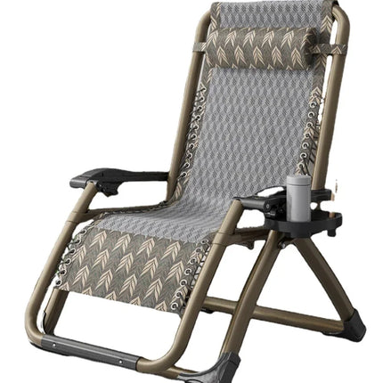 Relaxing Folding Adjustable Backrest Recliner - Patio Nap Furniture Elderly Cooling Rattan Design Outdoor Senior Rest Chair by zapcart