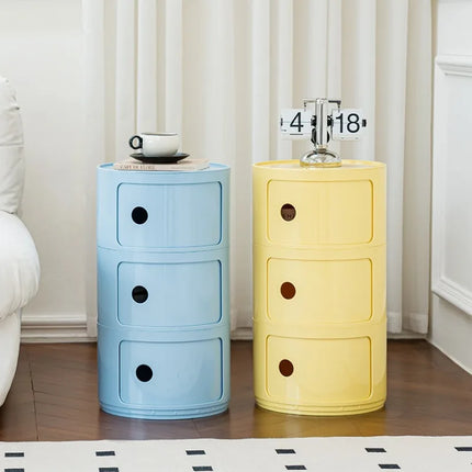 Plastic Bedroom Bedside Cabinets Nordic Round Simple Nightstands Creative Mini Small Night Stand Table De Chevet Home Furniture by zapcart