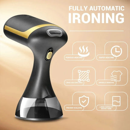 1500W Handheld Steam Iron Fast-Heat Garment Steamer Foldable Ironing Machine Household Electric Fabric Steamer for Home Travel by zapcart