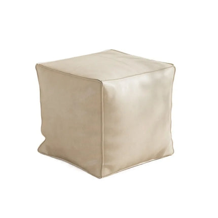 Nordic Style Non-Slip Storage Stool Waterproof No Fillings PU Leather Ottoman Square Stackable Unstuffed Cushion Cover Home by zapcart