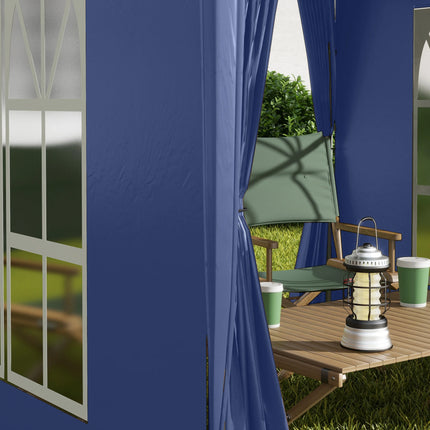 Outsunny 2 x 2 m Garden Pop Up Gazebo, Wedding Party Tent Marquee, Water Resistant Awning Canopy, Blue by zapcart