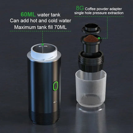 Portable Wireless Electric Espresso Coffee Machine For Travel by zapcart