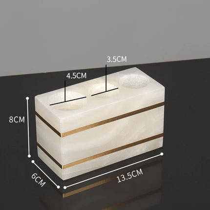 White Onyx Natural Marble Bathroom Accessories Set Gold Luxury Soap Dispenser Soap Dish Tray Toothbrush Holder Bathroom Set by zapcart