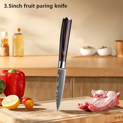 Choice Damascus Chef Knife Set With Cover For Professionals by zapcart