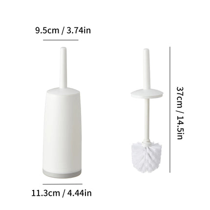 Plastic Long Handle Toilet Brush With Stand Base Soft Bristle Splash Proof Toilet Cleaning Brush Bathroom Toilet Cleaning Tools by zapcart