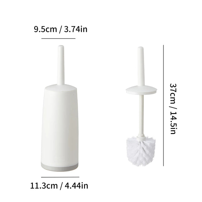Plastic Long Handle Toilet Brush With Stand Base Soft Bristle Splash Proof Toilet Cleaning Brush Bathroom Toilet Cleaning Tools by zapcart