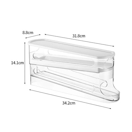 Bilayer Fridge Egg Storage Box Automatic Rolling Eggs Holder Rack Ladder Style Refrigerator Eggs Dispenser Egg Organizers Holder by zapcart