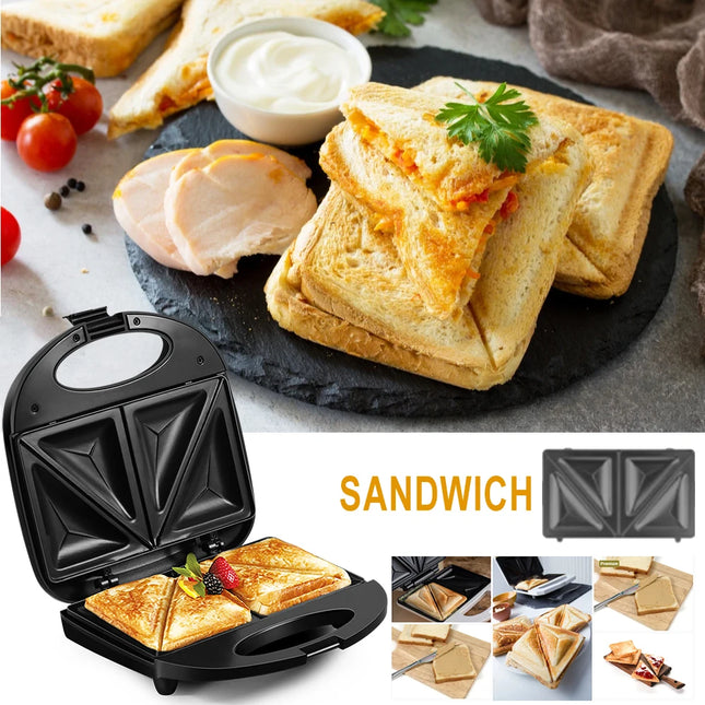 Electric Waffle Maker Panini 750W Sandwich Maker Cooking Kitchen Appliances Breakfast Waffles Machine Non-stick Iron Pan Sonifer by zapcart