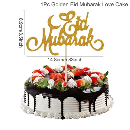 FENGRISECN Eid Mubarak Banner Plates Ramadan Tableware Kit by zapcart