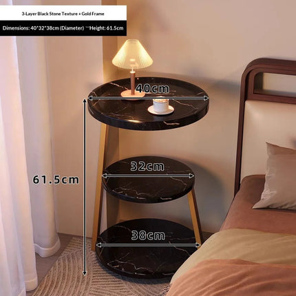Coffee Table Vintage Multi Tier Small Round Side Table Bedside Nightstand Creative Designer Living Room Coffee Table Bedroom by zapcart