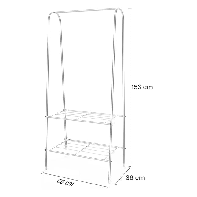 Carbon Steel Heavy Duty Clothes Rail, Multi-Functional Metal Garment Rack, Freestanding H type Storage Organizer, 60*36*153cm by zapcart