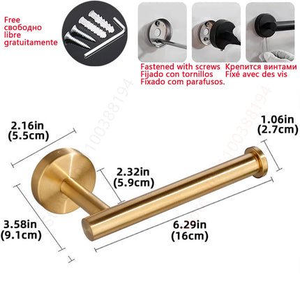 Wall Mount Toilet Towel Paper Holder Adhesive Black Silver Kitchen Roll Paper Stand Hanging Napkin Rack Bathroom Accessories WC by zapcart