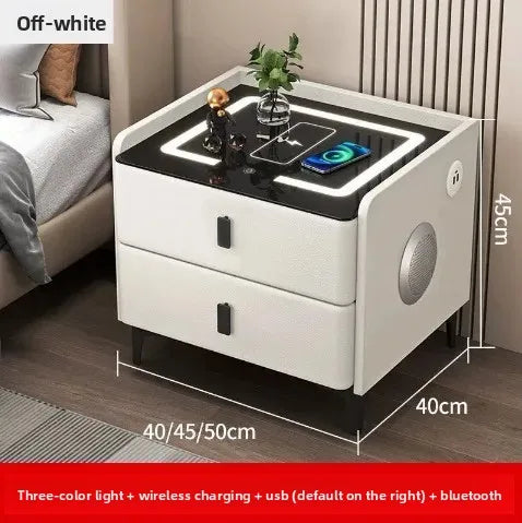 Smart Bedside Table with Combination Lock, Wireless Charging, and Multiple Functions Available; Suitable for Hotel Bedrooms. by zapcart