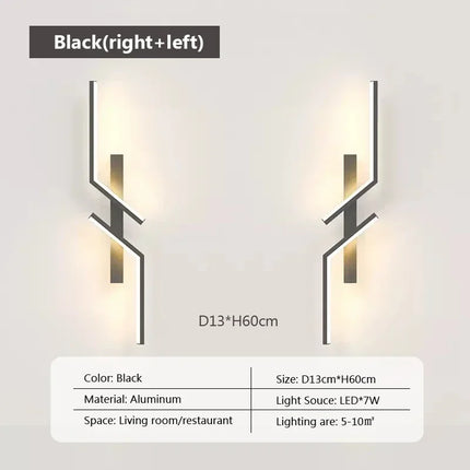 LED Wall Light Modern Minimalist Strip Lighting for Bedroom Bedside Living Room TV Backlight Sofa Decor Wall Sconce Ambient Lamp by zapcart