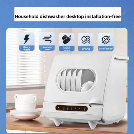 Small Desktop Dishwasher, Household Installation-free, Fully Automatic Intelligent Disinfection and Drying 6 Sets of Dishwashers by zapcart