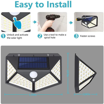 IWP 100 LED Solar Wall Lights Motion Sensor Garden Decor by zapcart