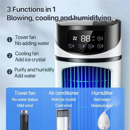 Portable Air Conditioner USB Mini Air Conditioner Air Cooler Fan Water Cooling Fan Air Conditioning air cooler For Home Office by zapcart