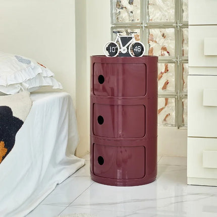 Plastic Bedroom Bedside Cabinets Nordic Round Simple Nightstands Creative Mini Small Night Stand Table De Chevet Home Furniture by zapcart